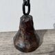 Brutalist wood and metal chain candle holder