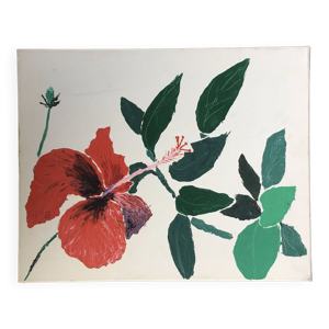 Tableau fleur exotique