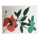 Tableau fleur exotique rouge