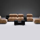 Vintage Camaleonda set & 3 Gli Scacchi tables by Mario Bellini for C & B Italia