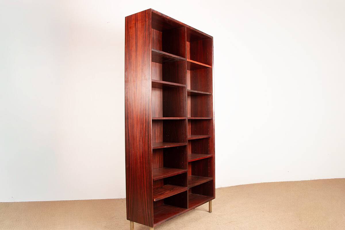 Large Danish high bookshelf in rosewood by Erik Brouer 1960.