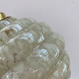 Lampe baladeuse en verre de Clichy jaune pâle