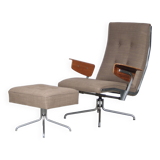 Exceptional Lounge Chair with Ottoman from around 1960