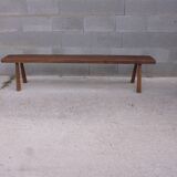 Pair of solid oak farm bench