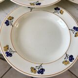 Set of 5 hollow plates Iron Earth model "Romeo" early XXth