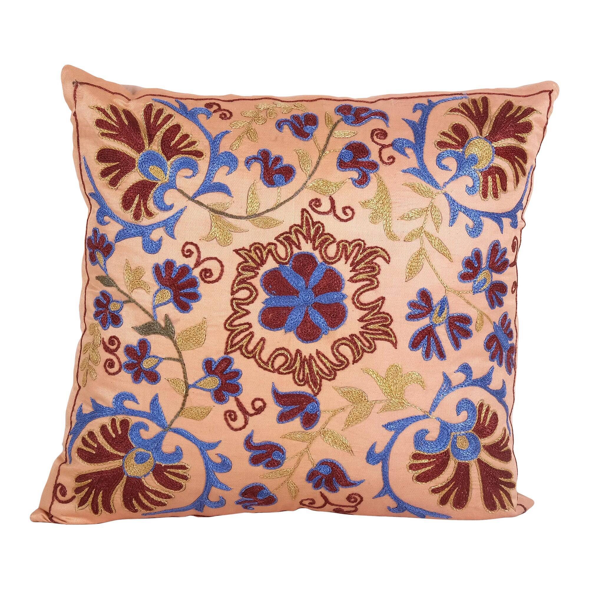 Vintage embroidered cushion cover 46x48 cm
