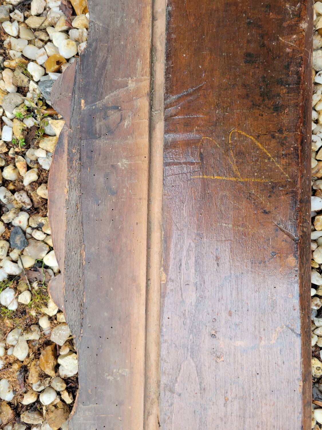 Carved wooden pediment from around 1800