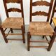 Rustic handcrafted oak chairs 1900