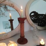Vintage wooden candle holder
