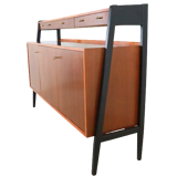 Vintage high sideboard two piece cabinet 'Korpela'