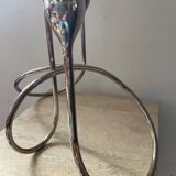 Black & Blum designer candle holder in silver metal