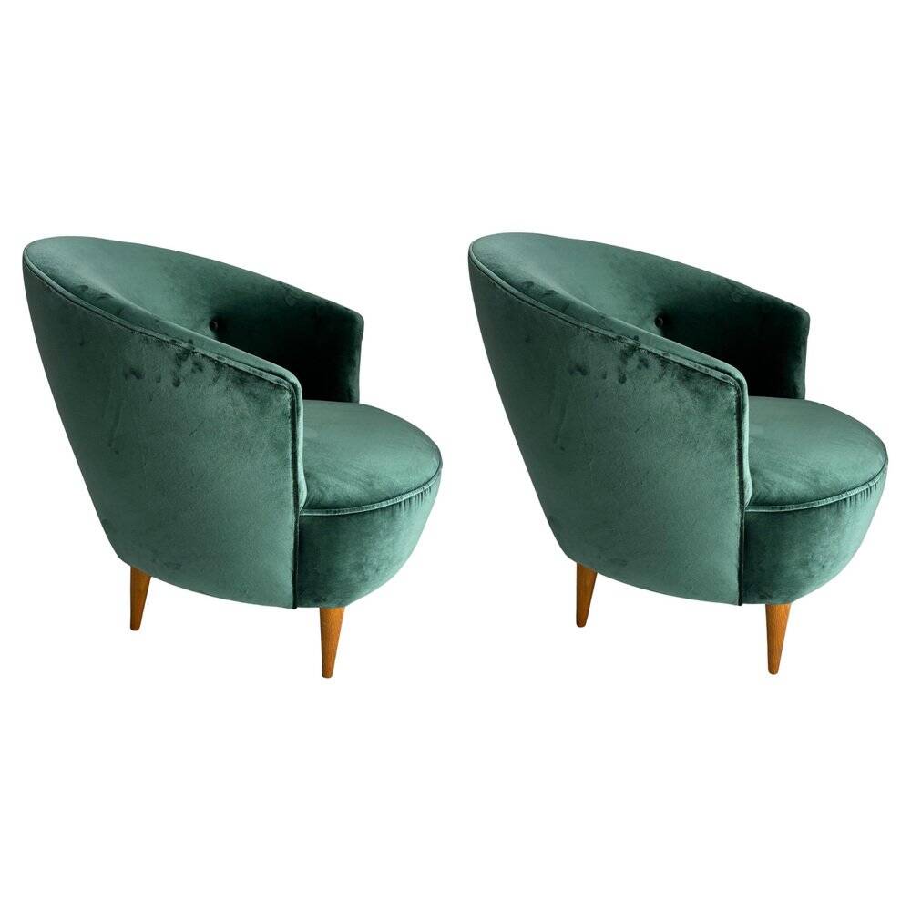 Paire de fauteuils dans le style de Federico Munari, Italie années 50