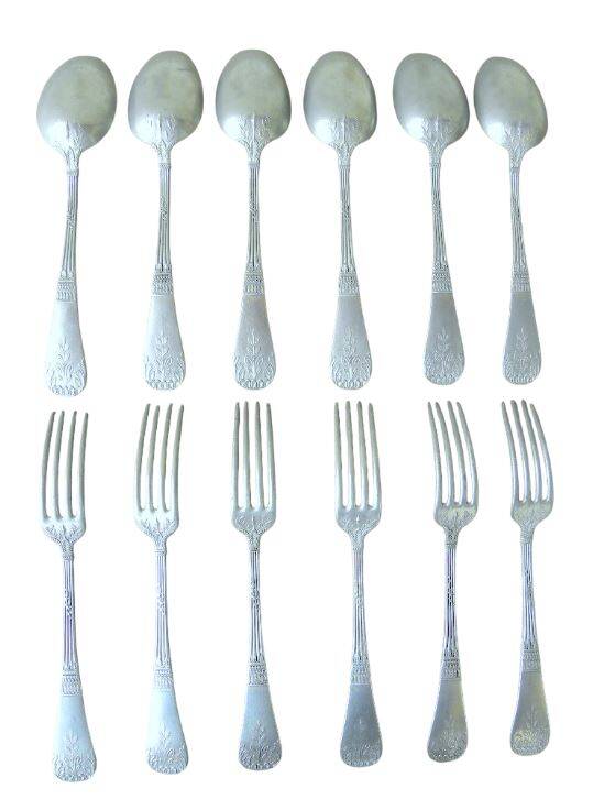 1/2 consulate - empire, tin gold & silverware cutlery set