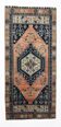 3x7 Red Navy Blue Geometric Persian Rug, 102x223Cm