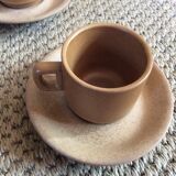 Set of 4 cups of sandstone coffee