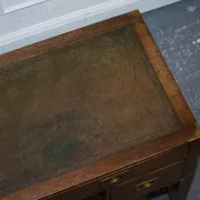 Vintage Military Campaign Desk with Leather Top from Harrods London