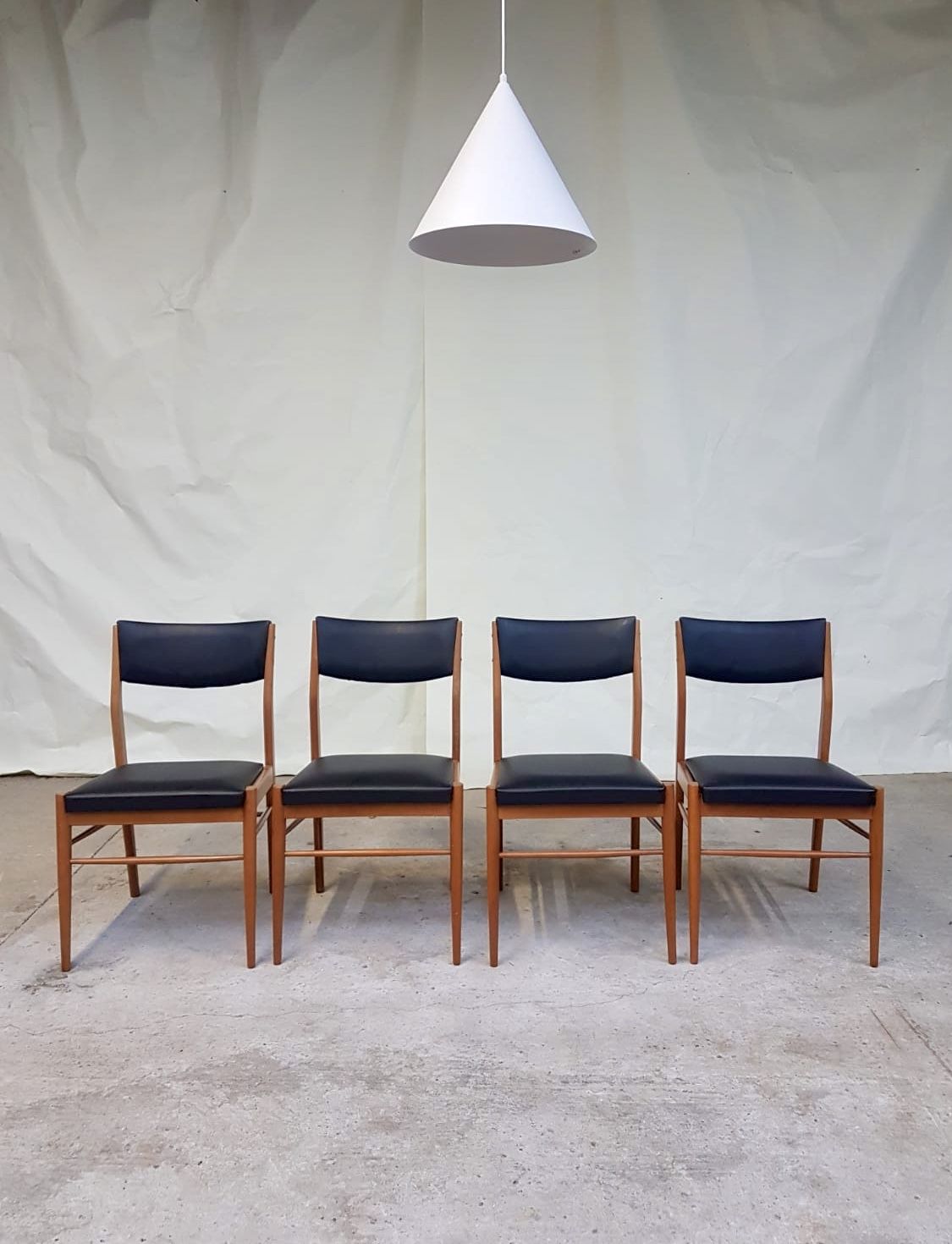 Vtg Set Of 4 Mid Century Dining Chairs Scandinavian Danish Design 60s 70s Retro