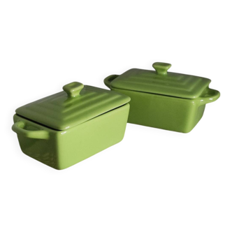Green ramekins