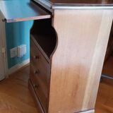 Louis Philippe style wooden chest of drawers with 3 drawers and 1 niche