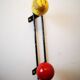 Vintage coat holder metal and wood