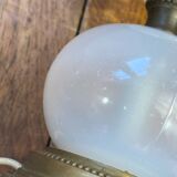 Glass and brass lamp