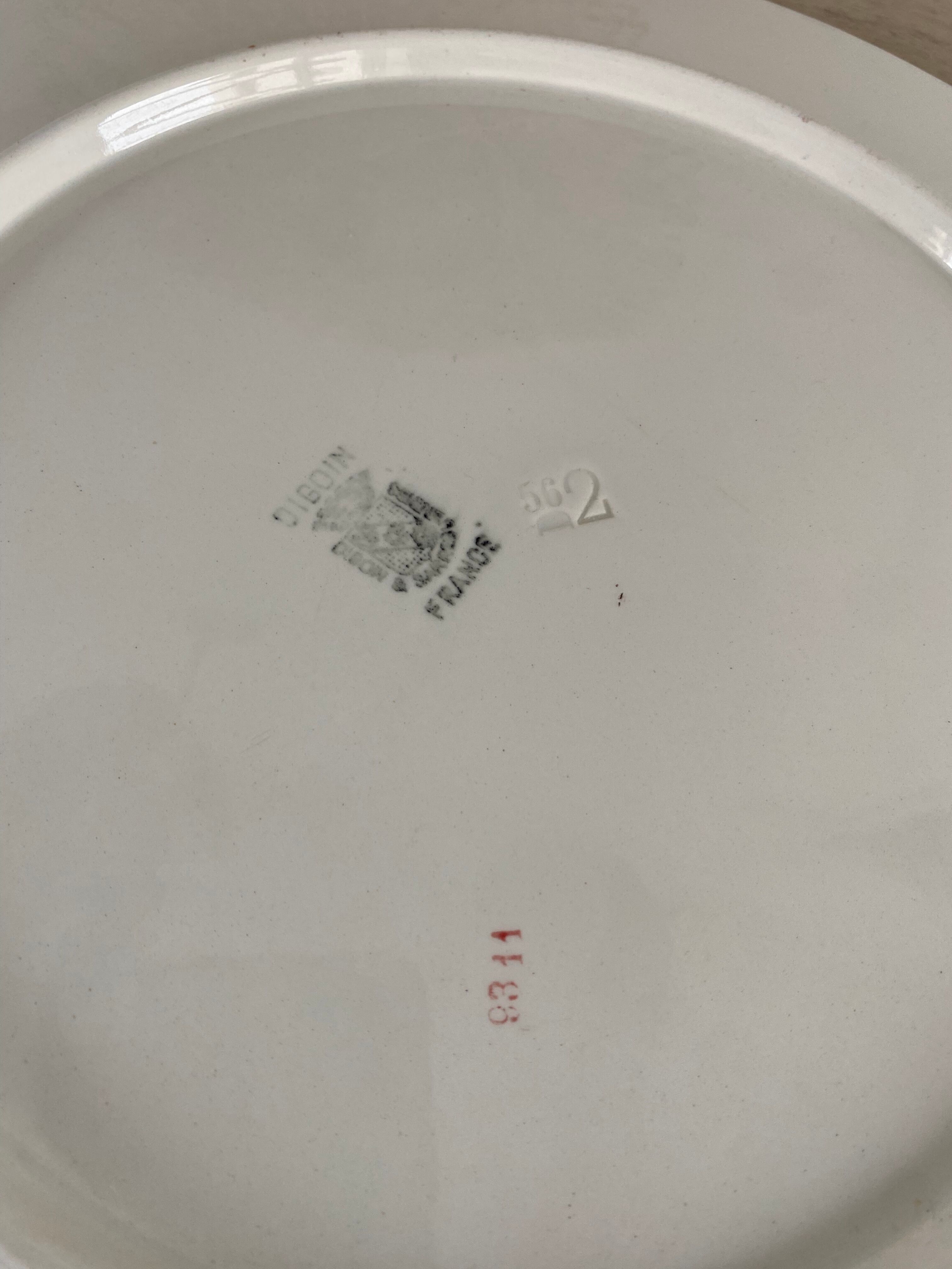 Antique cake dish Digoin France