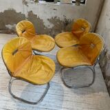 4 chairs Rinaldi "Sabrina" yellow leather