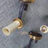 3 brass sconces with lampshade, 50
