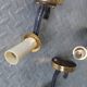 3 brass sconces with lampshade, 50