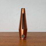 Carafe Vase Cooper and Teak German Mid-Century, 1950s