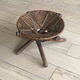 Ethnic rattan stool Africa, Congo