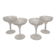 Set of 4 vintage chiseled crystal champagne glasses
