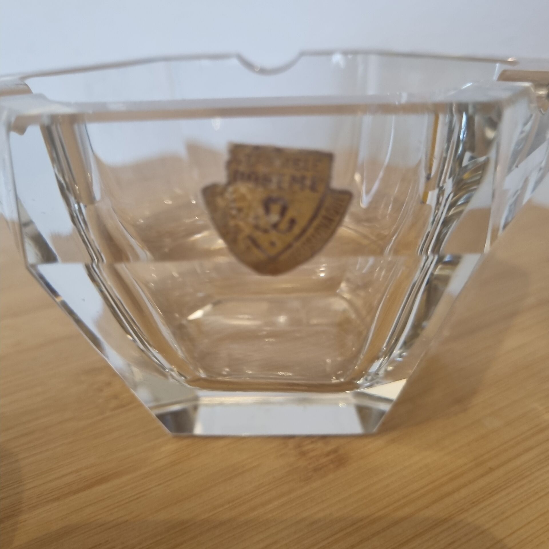 Bohemian crystal ashtray from 1970