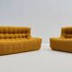 Yellow bouclé comfy Living room set