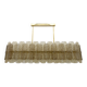 Mid-century Modern Stiyle Italian Brass and Murano Glass Chandelier