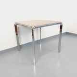 Pierre Paulin vintage square dining table in rosewood and metal