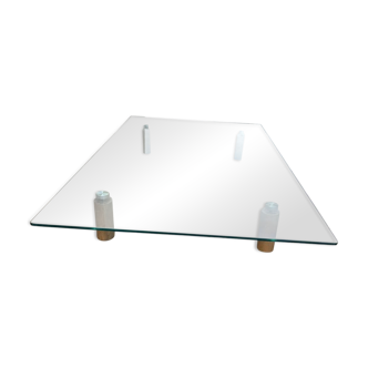Glass coffee table