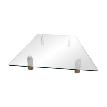 Glass coffee table