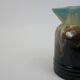 Art Deco pitcher in black, brown and blue glazed ceramic