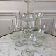 Lot de 10 coupes à champagne en verre cristallin années 50-60