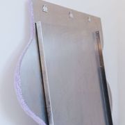 Grand miroir ondulé parme