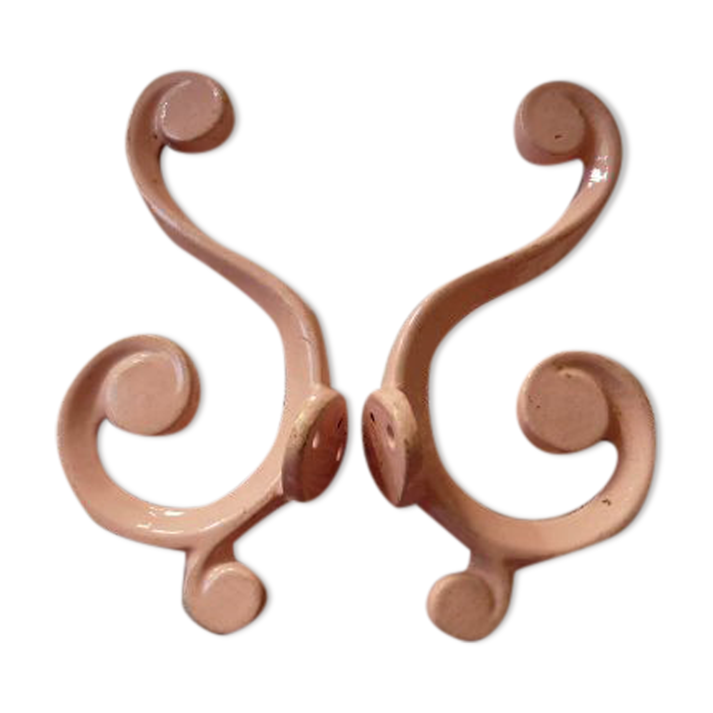Paire de porte manteau double patère en métal