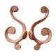 Paire de porte manteau double patère en métal