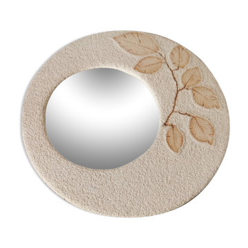 Miroir pierre naturelle feuilles