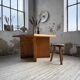 Square modernist table made of solid pine from the 1950s.