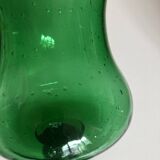 XXL Medici vase in bubbled glass from Empoli, Italian work 1960