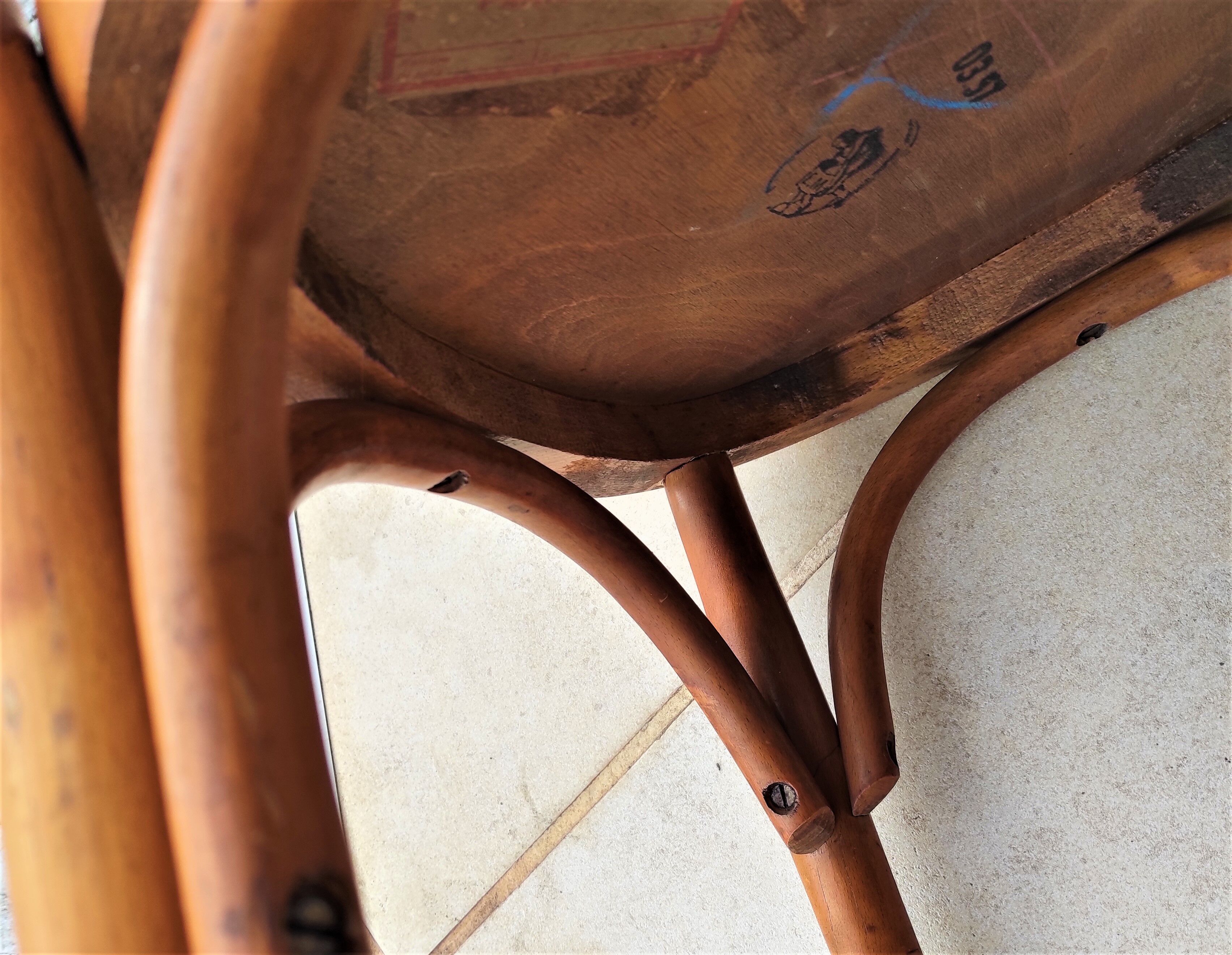 Pair of bistro chairs with bars