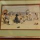 Frame with watercolor print Édouard Van Goethem seaside beach