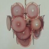 Murano Chandelier - Polychrome Glass - Vistosis 60s. Delicate and very fine