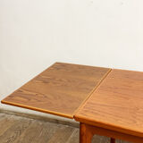 Danish mid century teak extendable dining table, denmark, 1960s